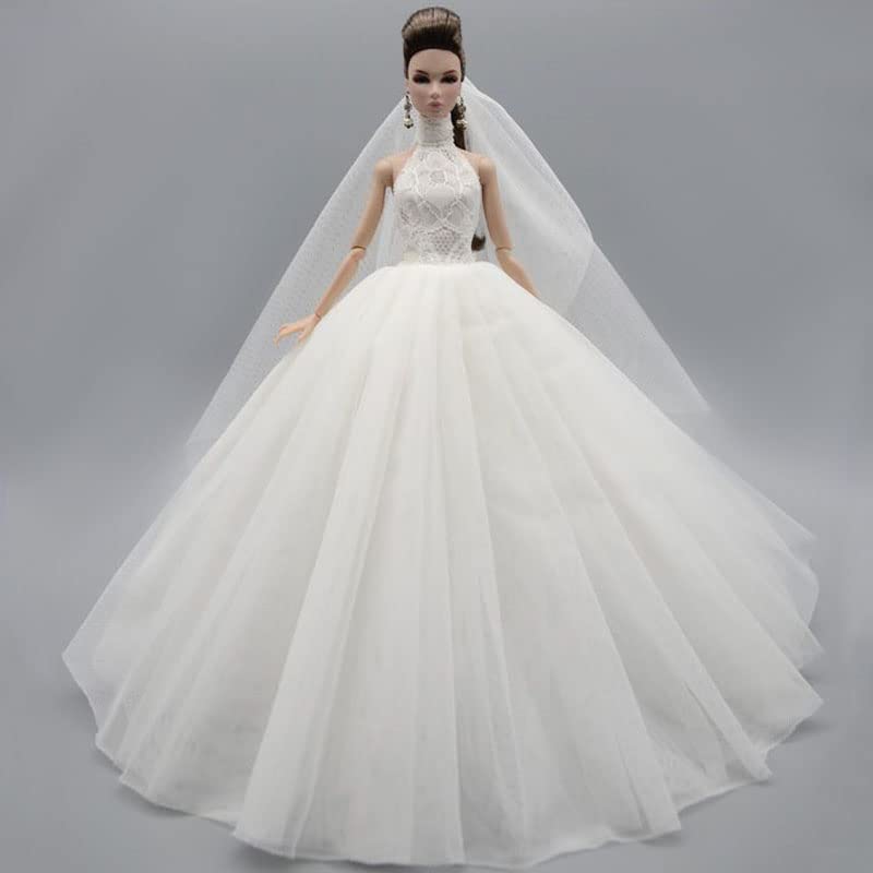 Vestido De Princesa De Lujo Con Encaje Para Muñeca De 11.5 Pulgadas – Ropa Elegante Y Regalo Ideal Para Niñas (Muñeca No Incluida)