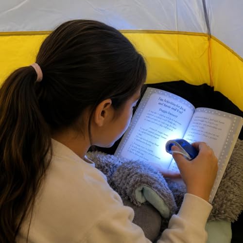 Image of Hand Crank Flashlight with Dual LED, Portable Dynamo Emergency Torch, Book Light for Kids with Wrist Strap for Reading, Camping, Travel, Study & Power Cuts, Blue (Pack of 1)