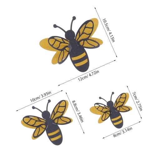 Sewroro Set de Vinilos Decorativos 3D Abeja 12 piezas miniatura 2