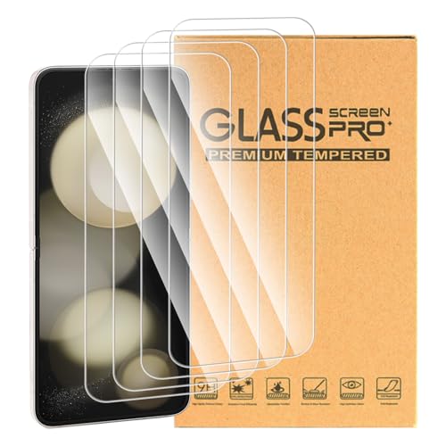 ESACMOT 4 �p�b�N �����ޗ� Samsung Galaxy Z Flip 5 5G Special Edition (6.7 �C���`) �Ƃ̌݊������� ��ʕی�t�B���� - 9H�d�x HD�N���A �w��h�~ �ی�t�B����