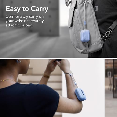 Image of ESR for AirPods Pro 2 Case (2023 /2022 /2019, 2nd /1st Gen), Compatible with Airpods Pro 2 (USB-C /Lightning Cable), MagSafe Ready, Magnetic Lid Lock, Full Drop Protection Cover with Lanyard, Light Blue