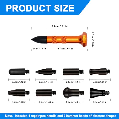 Image of Dent Puller Kit for Cars, Professional Paintless Dent Repair Kit for Auto Body Dent Removal Dent Puller Kit-17 pcs