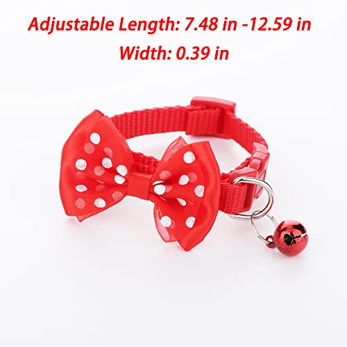 Dqitj 3 Pcs Rabbit Adjustable Collars With Bell, Guinea Pig Bow-Knot Cute Collar, Small Animal Exercise And Interaction Accessories thumb #3