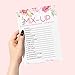 Floral Baby Shower Word Scramble Game Cards - 25 Pack - Rustic Prize Game for Baby Showers - Fun Unscramble Activity - Cute Guest Party Game Ideas