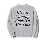 8.5 oz, Klassisch geschnitten It\'s All Coming Back To Me Now Songtext Lyric Viral Song Retro Sweatshirt
