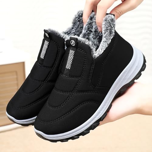 HYL Winter Snow Boots Womens Mens Warm Fur Lined Anti-Slip Ankle Booties Walking Shoes Non-Slip Sneakers Outdoor Trekking Shoes2