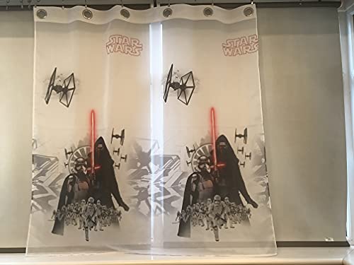 Lot de 200 voilages Star Wars avec œillets Rouge 225 cm