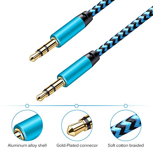 Aux Cord For Car, 6 Pack 3.5Mm Auxiliary Audio Cable, Braided Stereo Aux Chords Compatible Headphone Car, Iphone, Ipod, Ipad, Samsung Galaxy, Htc, Lg, Google Pixel, Tablet & More #TOP4