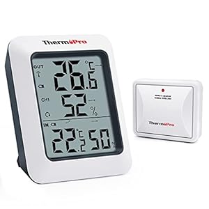 ThermoPro TP60S Digitale Hygrometer Draadloos Binnenshuis Thermometer Vochtigheidsmeter met Temperatuurmeter 200ft/60m Bereik
