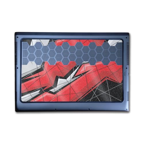 Image of Glossy Glitter Laptop Skin Compatible with Alienware M16 R2 (2024) - Polygon Grunge - Premium 3M Vinyl Protective Wrap Decal Cover - Easy to Apply | Crafted in The USA by MightySkins