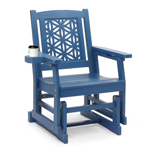 VINGLI Fir Wood Outdoor Glider