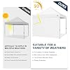 MASTERCANOPY 8x8ft Canopy SunWall Instant Canopy SideWall for Pop Up Canopy Tent Gazebos, UV Protection Sidewall Only, Spliceable (1 Pack, White)