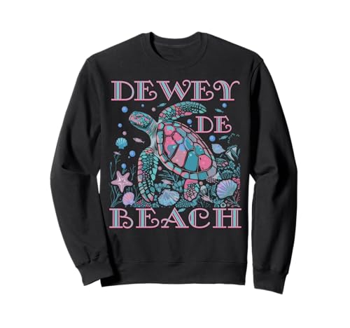 Dewey Beach de Tortue Lover Coloré Plage SOUVENIR Sweatshirt