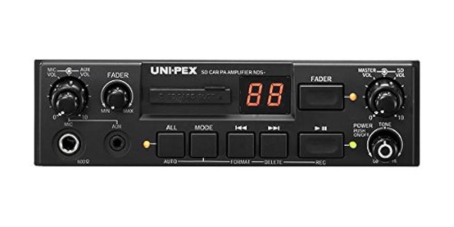 Amazon.co.jp: ユニペックス 車載アンプ/SDレコーダー付/12V/40W