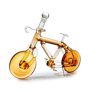 Bicycle Wine & Whiskey Decanter 200ml by The Wine Savant – Bike Decanter for Bourbon and Scotch, Biker Gifts, Cyclist Gifts, Gifts for Bike Enthusiasts, Whiskey Gifts for Dad