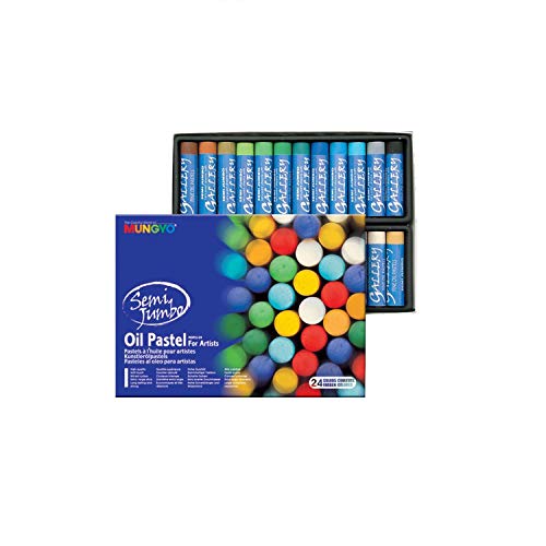 Mungyo Gallery Jumbo Oil Pastels Cardboard Box Set Of 24 Jumbo - Assorted Colors #TOP17