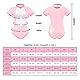 LittleForBig Baumwolle Kragen Strampler Onesie Pyjamas Bodysuit – Hübsches Haustier Strampler Rosa S