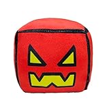 WEKVMDT Geometry Plush Toys,4.7Inch Cube Volume Wood Stuffed Animal Plushie Doll Toys Kids Gift and Festival Decoration (AngerRed)