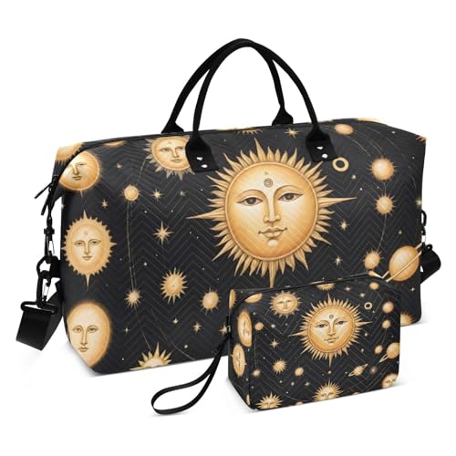 Large Travel Duffel Bag, Symbols Bodies Sports Tote Gym Bag, Shoulder Weekender Overnight Bag for Women Men, Carry On Luggage with Toiletry Bags