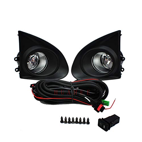 for Toyota Corolla Axio Fielder 2013 2014 2015 Bumper Fog Lamp Assembly Direct Replacement Aftermarket Driving Lights /1Set w/Bulb + Switch + Wire + Bezel Bulb:H11 12V 55W HUAHEE_AP0209 for Toyota Corolla Axio Fielder 2013 2014 2015 Bumper Fog Lamp Assembly Direct Replacement Aftermarket Driving Lights /1Set w/Bulb + Switch + Wire + Bezel Bulb:H11 12V 55W HUAHEE_AP0209