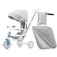 Amazon.co.jp: BTM 子供用三輪車 ほこりカバー付き 折りたたみ 舵取り