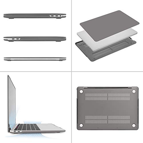 Image of MOSISO Compatible with MacBook Pro 13 inch Case M2 2025, 2024, 2023, 2022-2016 A2338 M1 A2251 A2289 A2159 A1989 A1708 A1706, Plastic Hard Shell&Keyboard Cover&Screen Film&Storage Bag, Gray