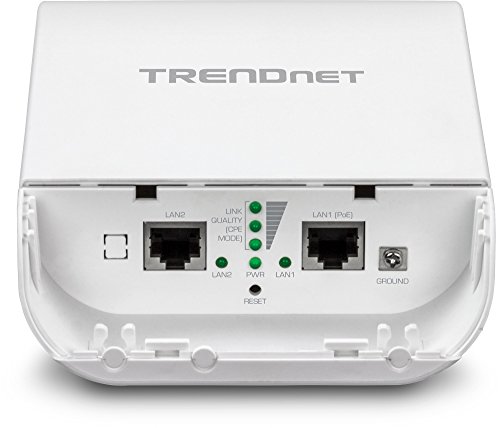 Image of TRENDnet 10dBi Wireless N300 Outdoor PoE Pre-configured Point-to-Point Bridge Bundle Kit, TEW-740APBO2K, 2 x Pre-configured Wireless N Access Points, IPX6 Rated Housing, Built-in 10 dBi Antennas white