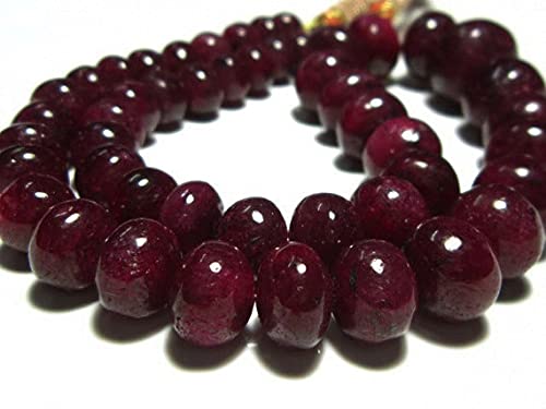 Création collier rubis en grandes rondelles lisses pour parure de soirée élégante