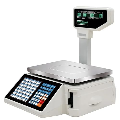 Báscula Comercial con Impresora y Pantalla Doble 30kg miniatura 1