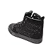 Men's High Top Crystal Shimmer Rhinestone Flat Fashion Casual Sneakers Shoes SNK-07 (Black, us_Footwear_Size_System, Adult, Men, Numeric, Medium, Numeric_10)