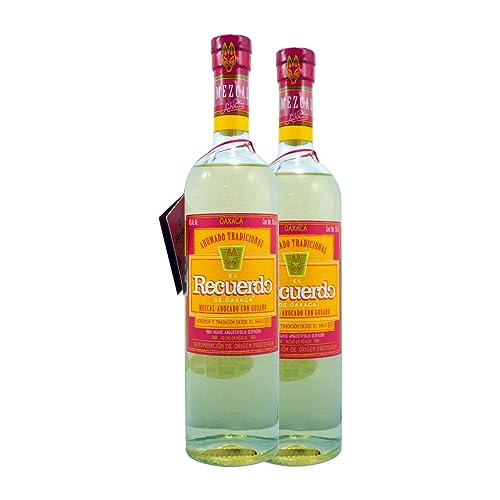 Mezcal Recuerdo Gusano 70 cl (Schachtel mit 2 Flaschen von 70 cl)