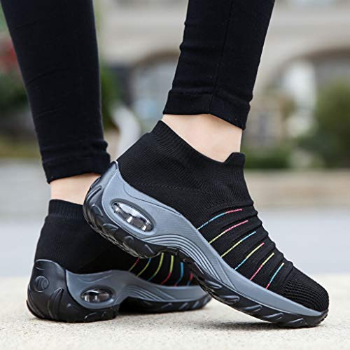 Chaussure décontractée anti-fatigue et pantoufles de maison à mémoire de forme noire