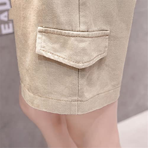Short kaki décontracté en coton pour homme avec cordon ajustement confortable