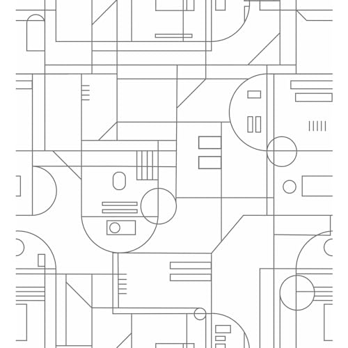 Papier peint adhésif Star Wars R2D2 gris géométrique repositionnable