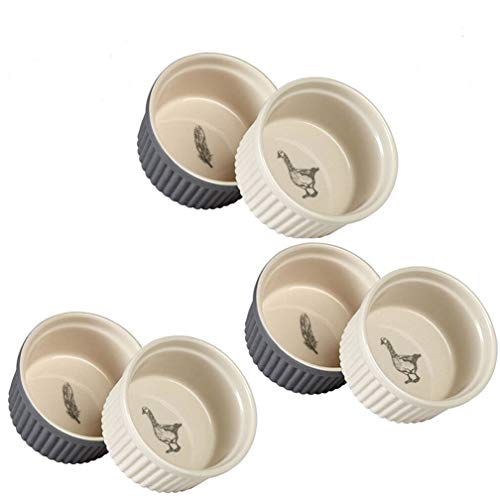 Mary Berry Set of 6 Ceramic Ramekins With Goose & Fern Design in ...