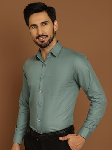 Image of Indian Needle Men's Solid Regular Fit Shirt