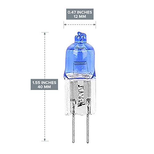 10 Pack Looks Like Xenon 10 Watt Ac Dc 12V Light Bulb Replacement Jc G4 2Pin Base Halogen Desk Task Table Pendant Lamp 12 Volt 10W Bi-Pin Cool Clear Bright White Long Lifetime T3 Capsule Under Cabinet #TOP2