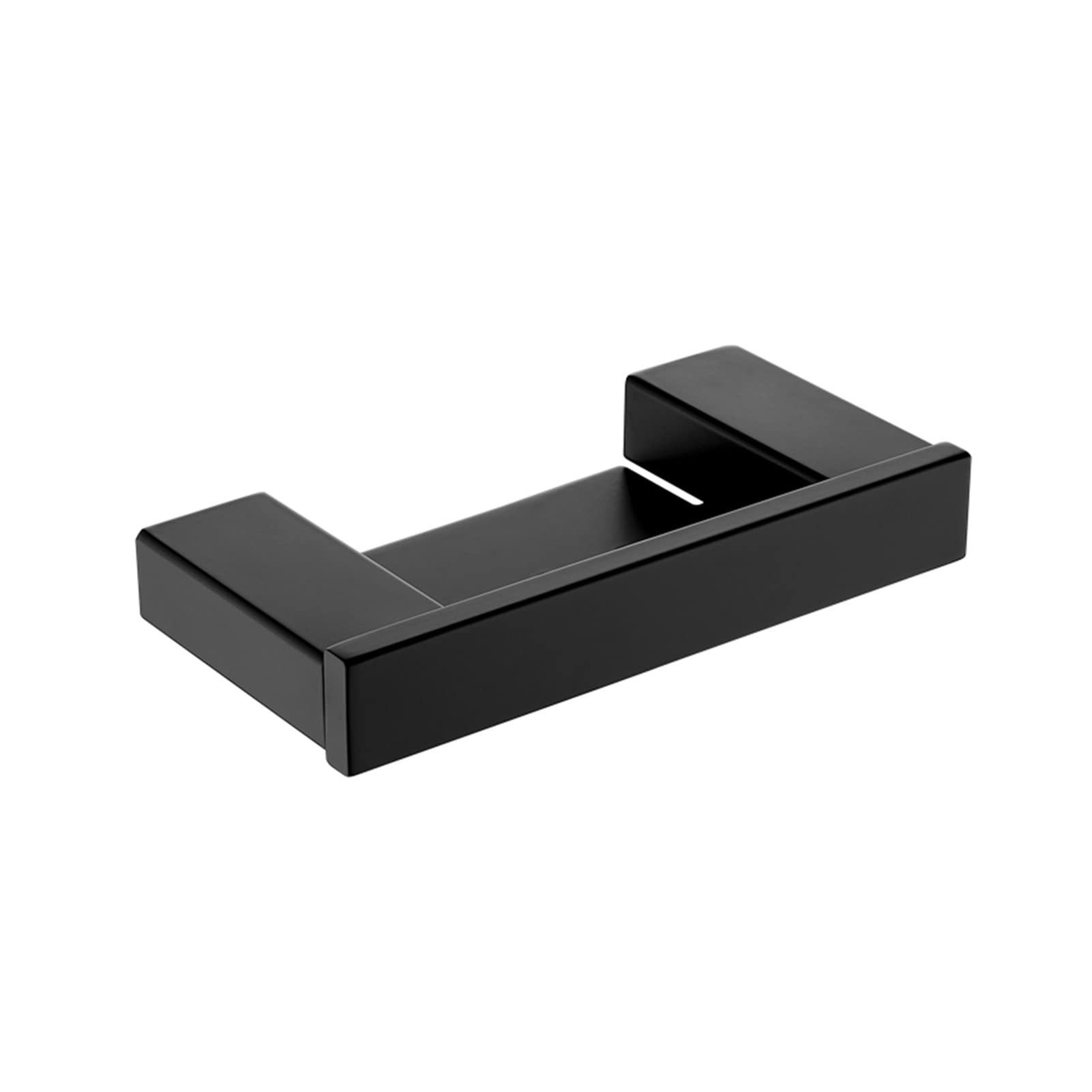 Matowy czarny kwadratowy mydelniczka ze stali nierdzewnej montowany na ścianie mydelniczka Akcesoria łazienkowe (kolor: 2 szt.) (Color : 1 Pcs)