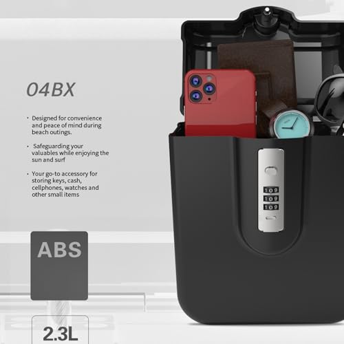 Coffre-fort mobile de grande capacité avec code numérique pour plage et camping - 7