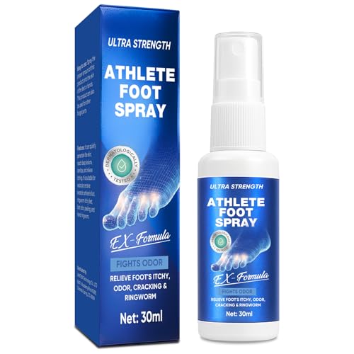Athletes Foot Spray-Athletes Foot Treatment for Itchy, Sweaty & Uncomfortable Skin, Gently Soothes Feet, Toes & Groin Area | Deodorizing, 1.01 Fl.Oz