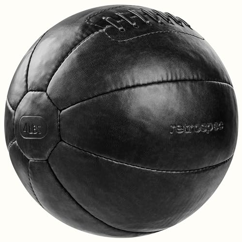 Retrospec 5572 Core Weighted Medicine Ball 4, 6, 8, 10, 12, 14, 16, 20, 25, 30 Lbs, Soft Touch Vegan Leather With Sturdy Grip For Strength Training, Recovery, Balance Exercises And Other Full-Body Workouts thumb #1