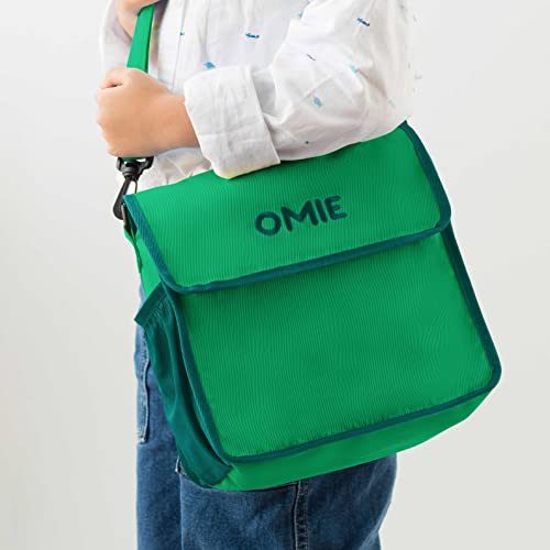Omie OmieBox Lunch Bag - Washable, Foldable, Durable, WaterResistant Fabric with Interior Pocket and External Bottle Holder (Green) by Omie - Image 3