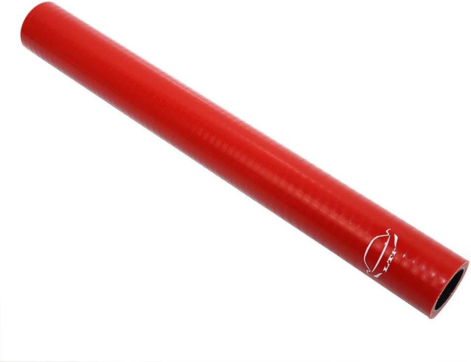 12" inch Long 4-Ply Reinforced High Temp 1.75" ID Straight Coupler Silicone Hose (BLACK, 1.75'')