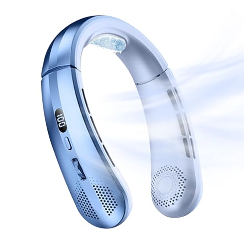 Ventilador de cuello sin hoja - ventilador de refrigeración de cuello portátil, dispositivo de flujo de aire ligero | Aire acondicionado portátil USB Necks, equipo de enfriamiento del dis