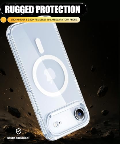 Image of WOW IMAGINE Ultra-Hybrid Back Case Cover for iPhone 17 Air | Compatible with MagSafe | Drop and Camera Protection | Shock Proof Crystal Clear Mobile Back Case (PC+TPU, Transparent)