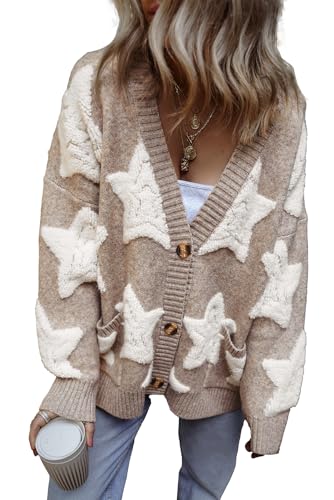 Relaxed Fit V-Neck Cardigan - Perfect for Fall and Winter