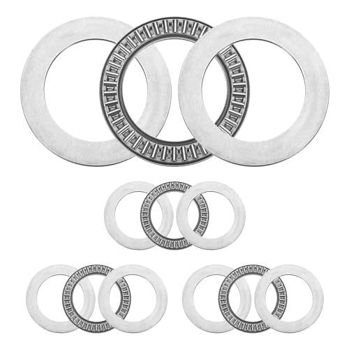 Image of sourcing map 4 Sets AXK3552+2AS Thrust Needle Roller Bearings with Washers, 35x52x4mm Chrome Steel Needles Roller Bearing, P5 (ABEC 5)
