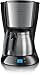 Produktbild Philips Daily Collection HD7470 Filterkaffee-Maschine 1,2 l Schwarz, Metallic  Kaffeemaschine (freistehend, Filterkaffee-Maschine, für gemahlenen Kaffee, Kaffee, Schwarz, Metallic, Metall, Plastik)