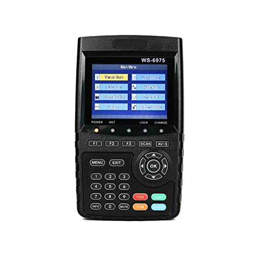 PZPZP TV Signal Finder Meter, WS-6975 WS6975 Digital Terrestrial Signal Meter Finder with MPEG-2/MPEG4 H.265 3.5 Inch High Definition TFT LCD Screen,for Adjusting Sat TV Dish