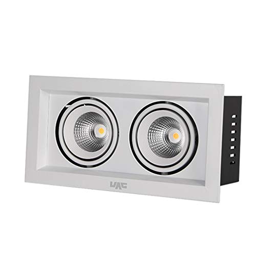 Downlight LED encastrable double lampe au design épuré blanc